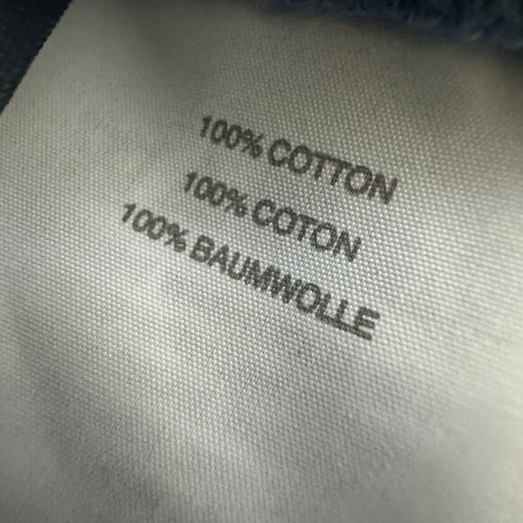 J. Crew women button down shirt sz 6/small abstract blue long sleeve 100% cotton - Picture 8 of 14